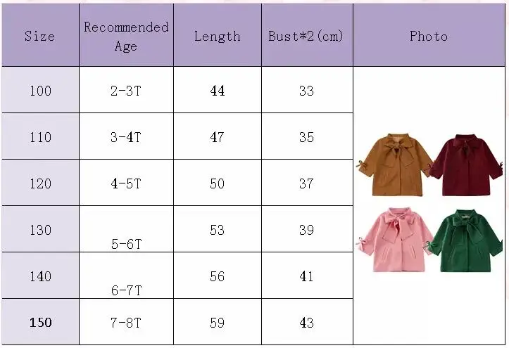 PUDCOCO/теплое шерстяное пальто-Тренч с бантом для маленьких девочек верхняя одежда, куртка От 2 до 8 лет
