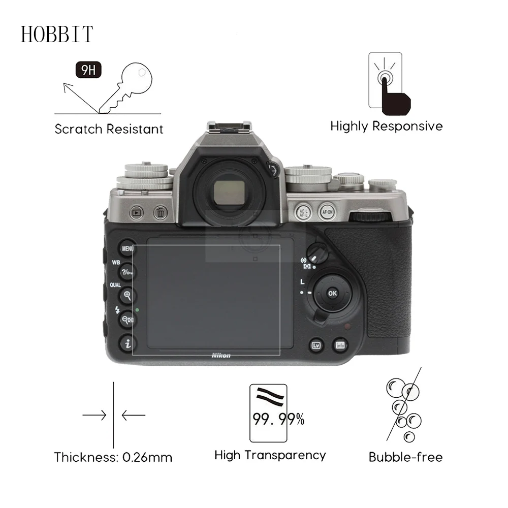 2 упаковки для Nikon D7100 D7200 D600 D610 0,3 мм 2.5D 9H прозрачное Закаленное стекло Защитная пленка для цифровой камеры ЖК-дисплей с защитой от царапин