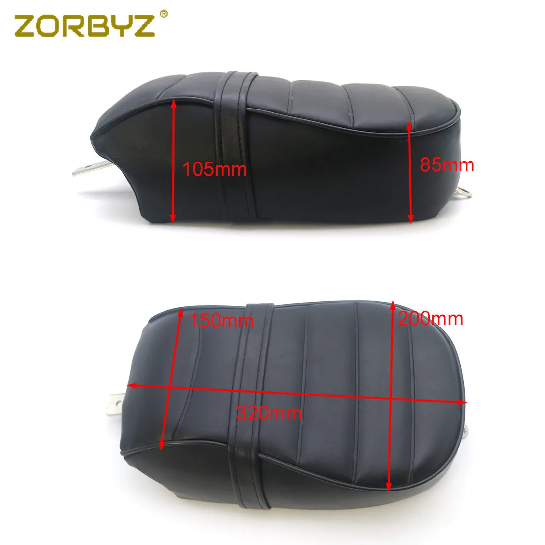 ZORBYZ черная подушка сиденья из синтетической кожи для заднего Harley Sportster Iron 883 XL883N 16