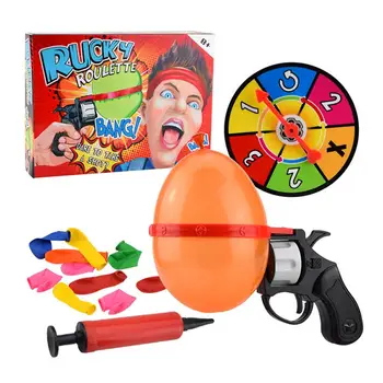 

Russian Roulette Party Game Turntable Balloon Set Tabletop Game For Family Adults Party Novelty Gifts Board Game Entertainment