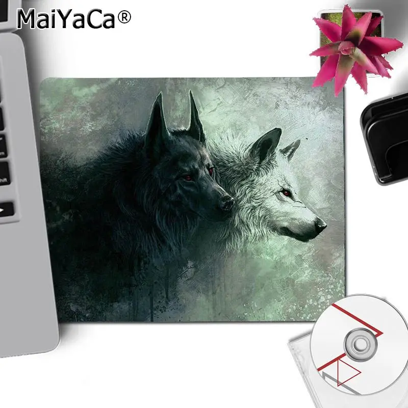 MaiYaCa Wolf At the Moon night высокоскоростной коврик для мыши противоскользящие прочные силиконовые компьютерные коврики