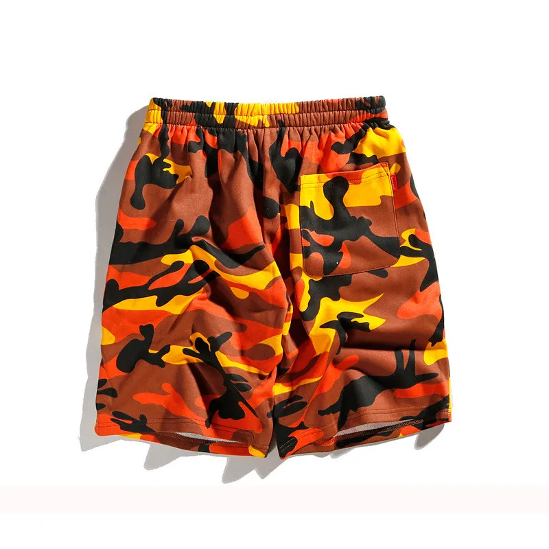 Brand Summer Gray Camo Casual Shorts Hip Hop Unisex Men Women Joggers Cotton Loose Streetwear Camouflage Sweatpants