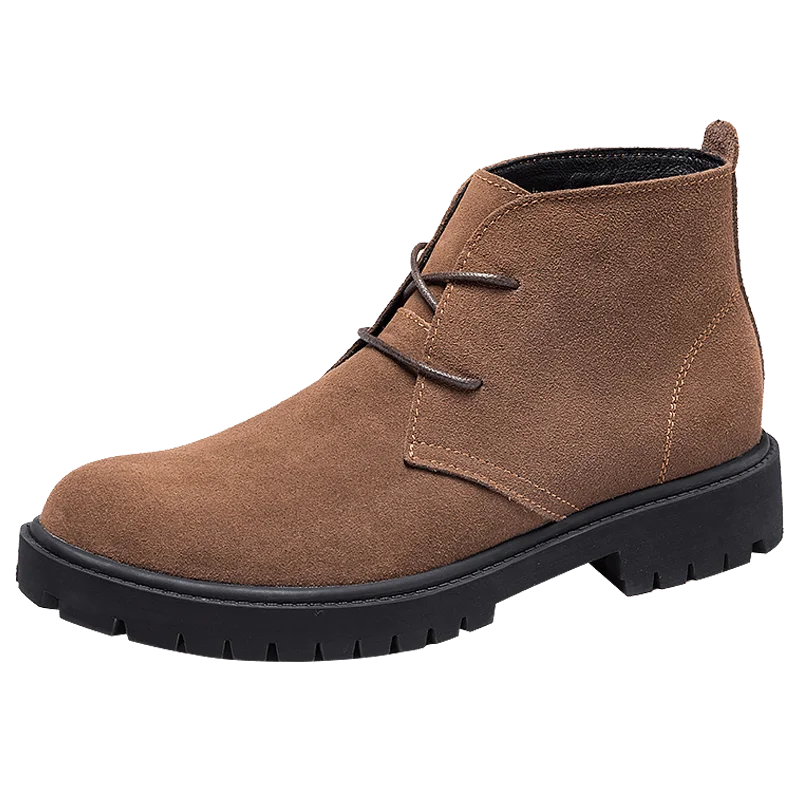 Mring desert boots men's high-cut tooling shoes England handmade suede Martin boots men's boots casual leather boots tide - Цвет: Прозрачный