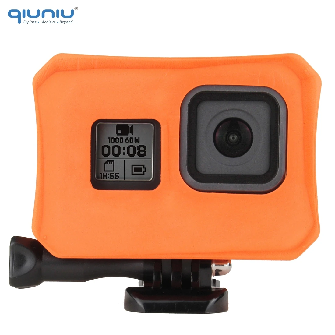 Оранжевый поплавок QIUNIU плавучий защитная рамка чехол для GoPro Hero 8 Черная Камера Go