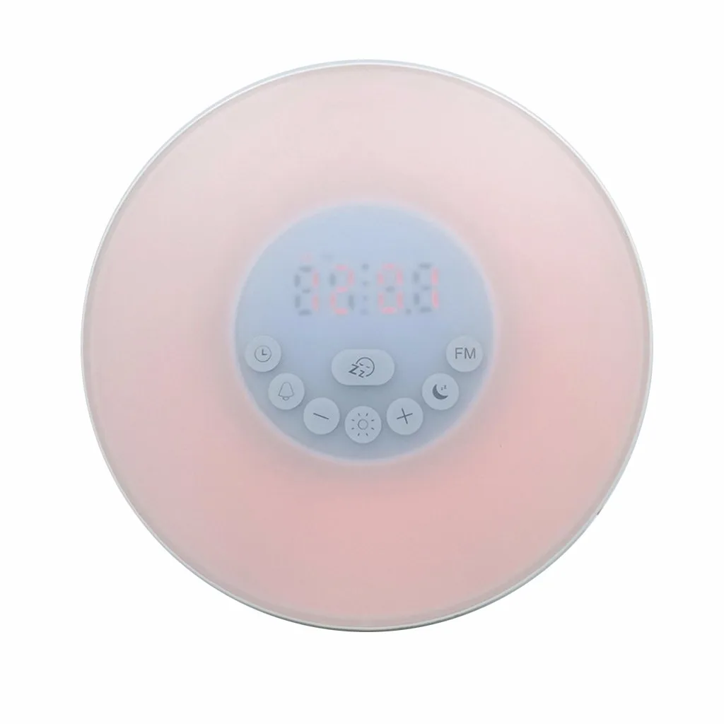 Kinganda Wake Up Световой будильник Sunrise моделирование Bluetooth динамик цифровой светодиодный FM 7,16