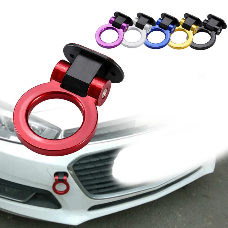 1Pcs Universal Trailer Hook Sticker Car Styling Decoration Auto Rear Front Simulation Racing Ring Vehicle Towing | Автомобили и