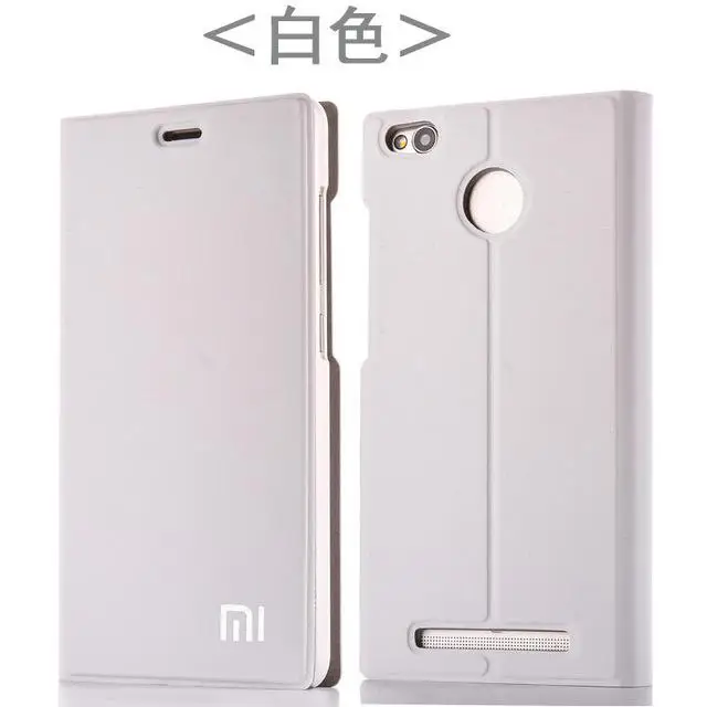 Для Xiaomi Redmi 3/3 S/3X Роскошный тонкий стиль Флип кожаный чехол для Xiaomi Redmi 3s Redmi 3x Redmi 3 Чехол - Цвет: white