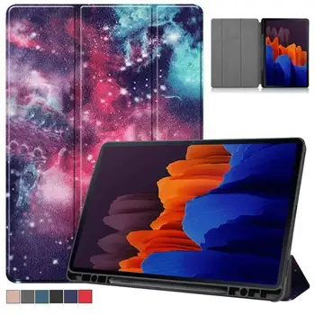 

Pattern Leather Smart Flip Case Cover for Samsung Galaxy Tab S7 Plus 12.4" T970 T975 2020 Stand Tablet Shell