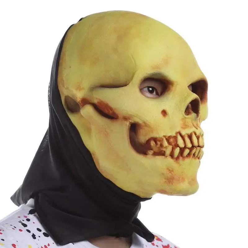 Skull Latex Masks Full Head Halloween Masks Breathable Halloween Masquerade Fancy Dress Party Costume