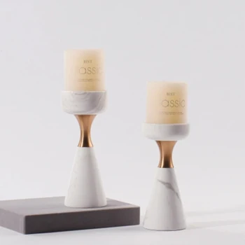 

Geometric Candlestick Wedding Iron Metal Tealight Candle Holders Gold Votive Artigos Para Festa Candles Home Decoration L