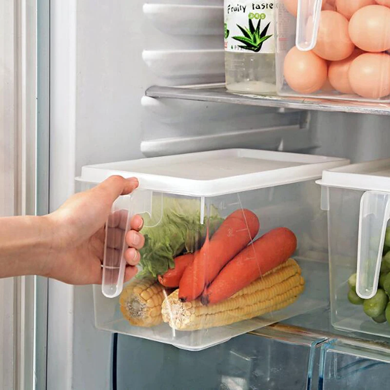 Новая кухня прозрачная коробка для хранения герметичные овощи фрукты хранения содержит герметичный пищевой контейнер-холодильник ящик