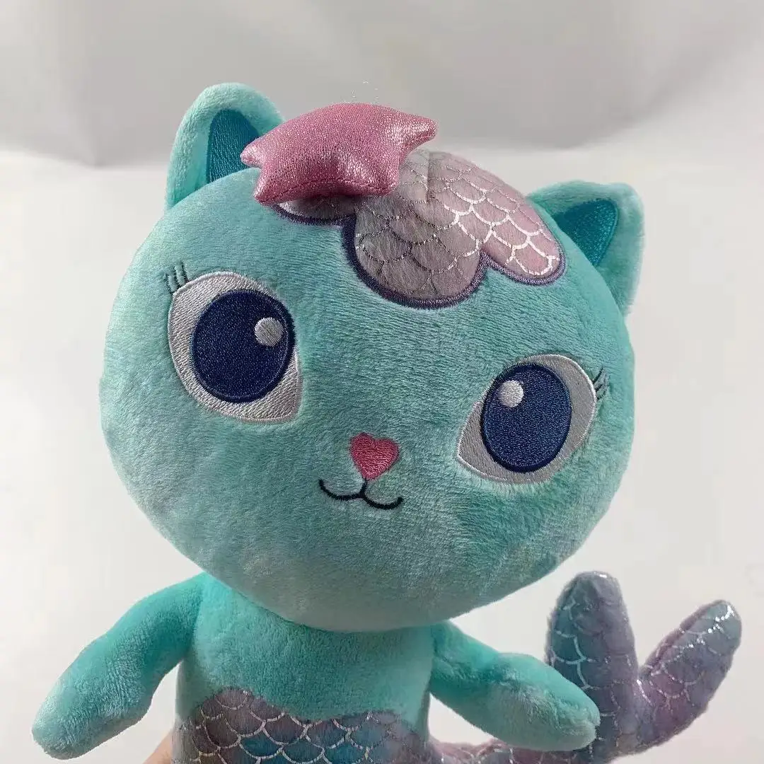 20-30cm Gabby Dollhouse Plush Toy Mercat Mermaid Pandy Paws Plushie Kitty Fairy Catrat Cakey Baby Box Doll Fans Birthday Gift