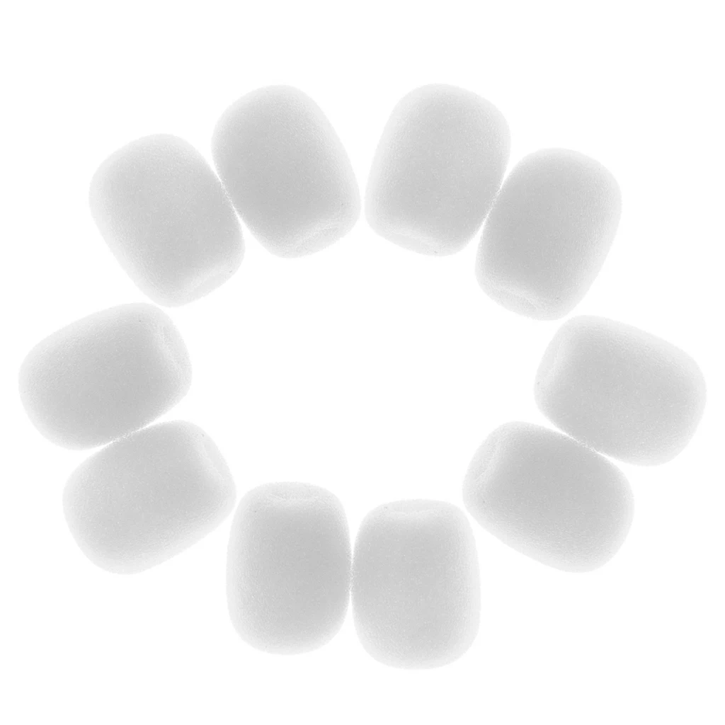 20Pcs/Pack Microphone Windshields Wind Muffs Mic Foam Cover, Black & White