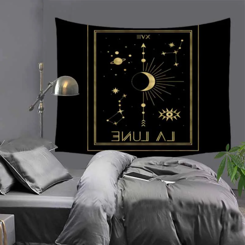 Лунный гобелен со звездами, настенный гобелен, гобелен, одеяло, гобелены для гостиной, спальни, домашний декор, пляжный коврик, шаль для йоги - Цвет: 8