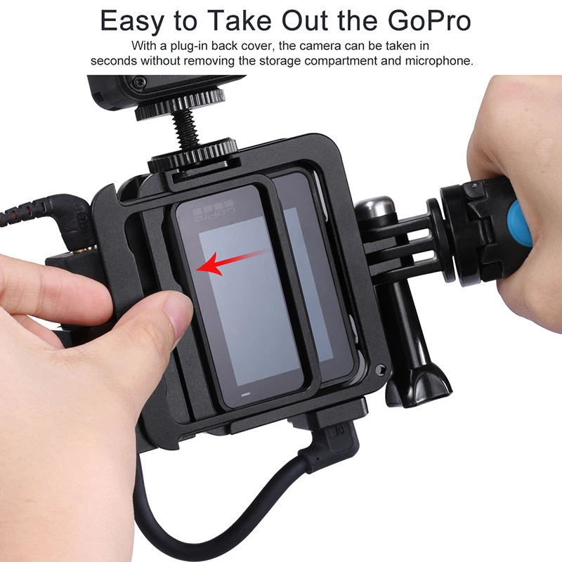 Металлический Чехол клетка Ulanzi V3 Pro для Gopro Hero Black 7 6 5 чехол холодной обуви с