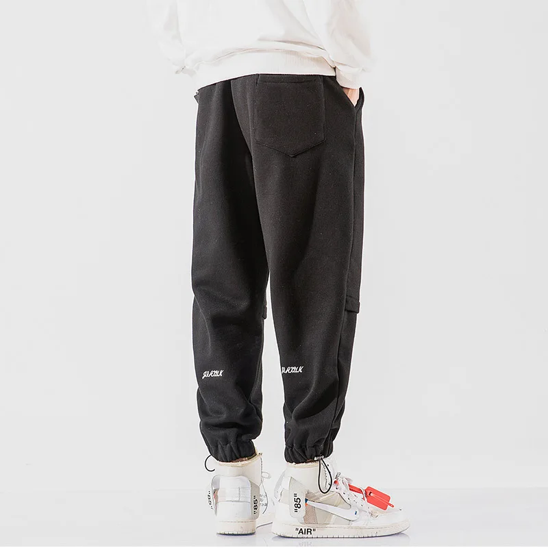 Fleece Winter Cargo Pants Men Hip Hop Warm Casual Streetwear Men's Trouser Military Army Khaki PLUS