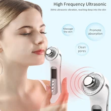 Facial Lifting 5 in 1 Ultrasonic Ion Beauty Device Facial Lifting Tightening Facial Deep Cleansing Massager Beauty Machine