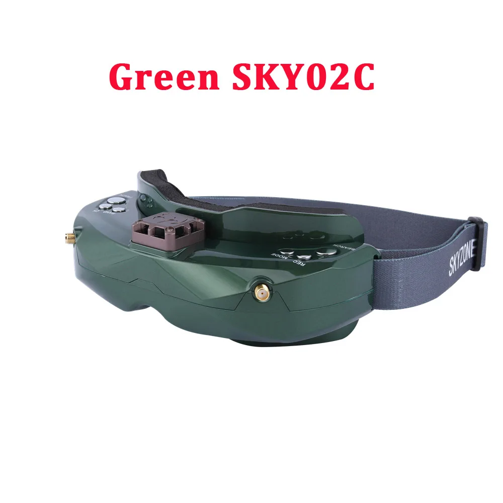 Green SKY02C Skyzone SKY03O O светодиодный/SKY03S/SKY02C/SKY02X 5,8 ГГц 48CH разнообразие FPV очки для радиоуправляемого дрона Accs OSD DVR HDMI и головной вентилятор светодиодный - Цвет: Green SKY02C