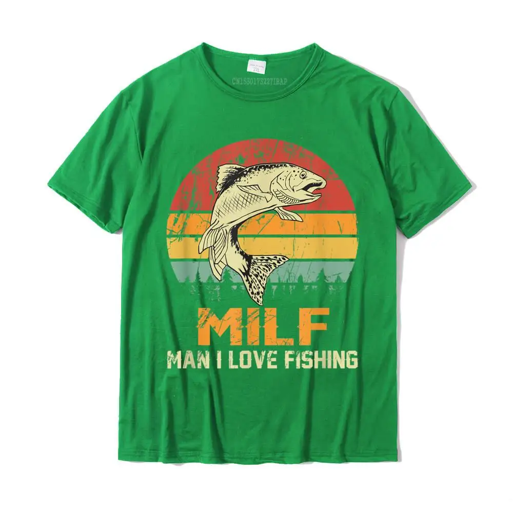 Normal Men 2021 New Fashion comfortable Tops Shirt O-Neck Summer Autumn All Cotton Top T-shirts Birthday Short Sleeve T-Shirt Milf  Man I Love Fishing Funny Fish Vintage Outfit T-Shirt__36520 green