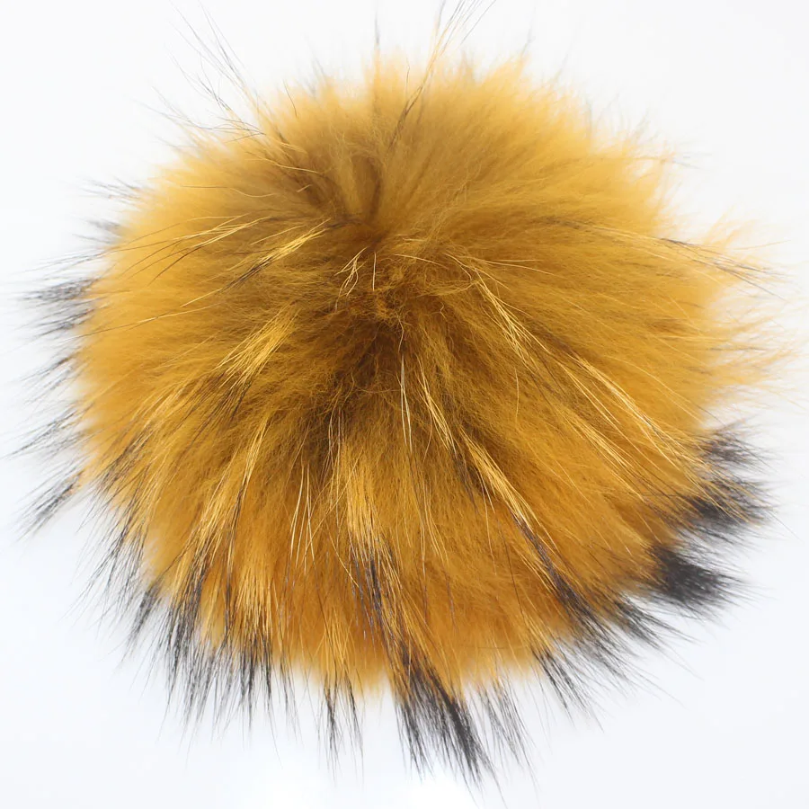 Шапки с помпоном из натурального меха енота 13 14 см|fur pompon|raccoon fur pomponspompom for caps |