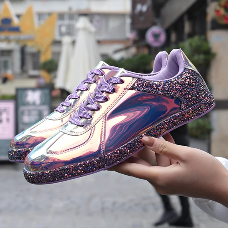 purple sparkly trainers