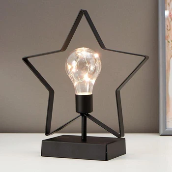 

Night light "Star" LED from batteries 3AAA black 8x21x24 cm 5150279