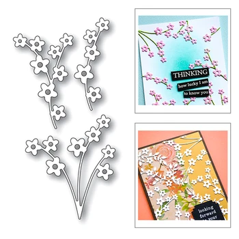 

Hot 2020 New Plum Blossom Bouquet Flower Plant Metal Cutting Dies Foil For DIY Scrapbooking Paper and Card Making Craft No Stamp