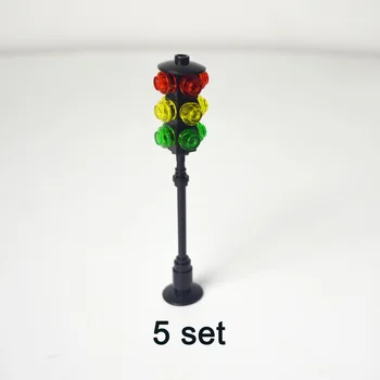 

City Road Street traffic lights LED light Base Plate Building Block Baseplate mini model city signal lamps Compatible All Brands