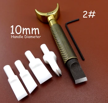 

1set Leather Craft Bearing Swivel Carving Knife Cutter Tool + 4pc Nano Ceramic Blade Set Stamping Stylus Spoon Embossing Creaser