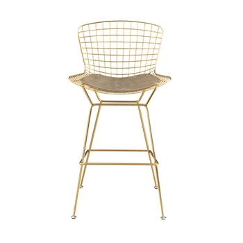 

Nordic Hollow Wire Chair Bar Creative Tall Iron Simple Net Red Metal