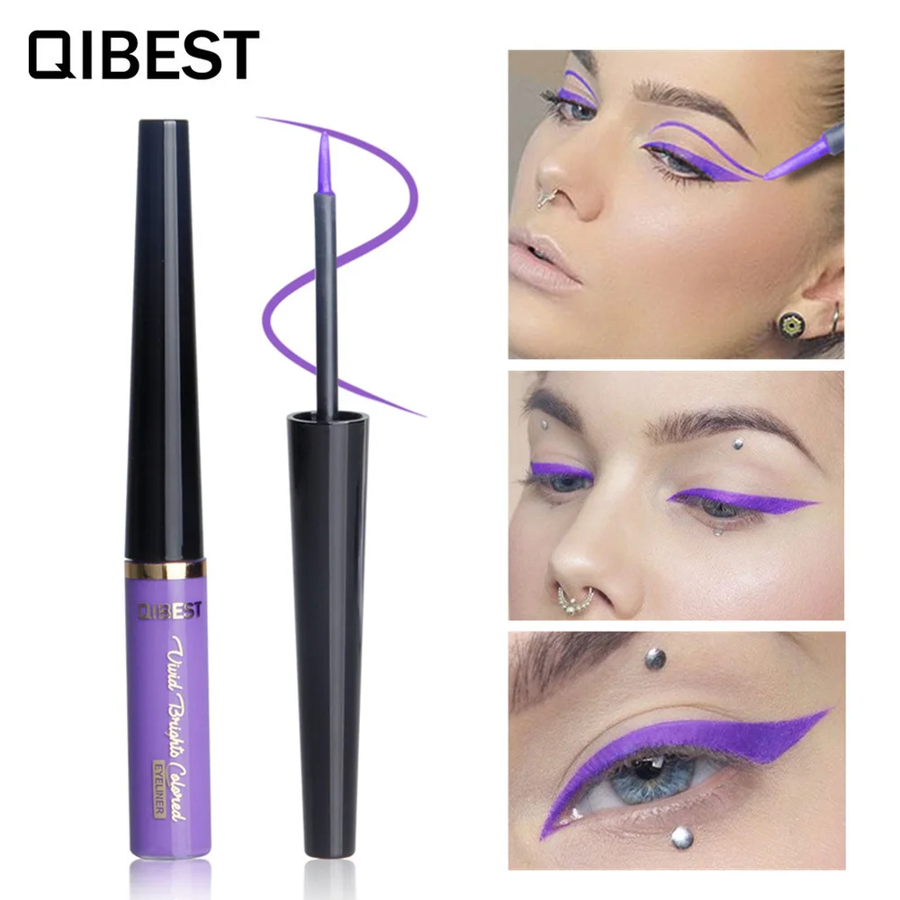 

16 Color Liquid Colored Eyeliner Waterproof Makeup Glitter Eye Liner Long Lasting Matte White Blue Brown Women Colorful Eyeliner