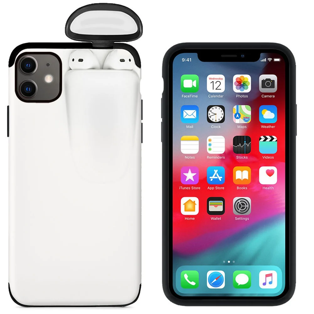Унифицированный защитный совместимый для iPhone беспроводной Bluetooth гарнитура хранения чехол для телефона GT66 - Цвет: white iPhone 11