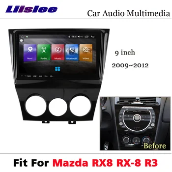 شراءسيارة AutoRadio مشغل وسائط متعددة لمازدا RX8 RX 8 R3 2002 ~ 2012 راديو أندرويد الصوت BT شاشة تعمل باللمس لتحديد المواقع نظام الملاحة نافي