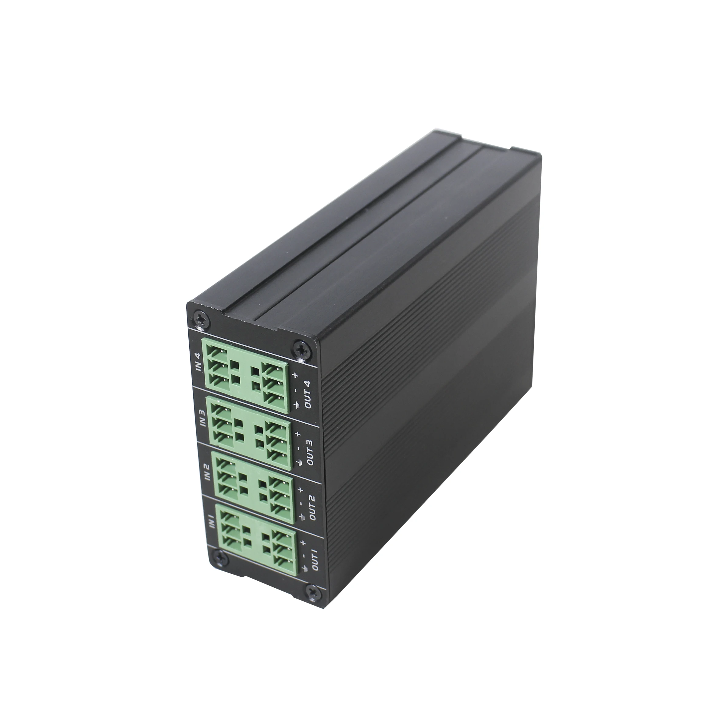 Mini Pro 4 In 4 Out IP Network Dante Audio Transmitter/Converter 2 Balanced MIC/AUX 12VDC or PoE Power Supply