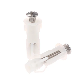 

2pcs DIY Plastic Toilet Seat Screws Fixings Fit Toilet Seats Hinges Repair Tools