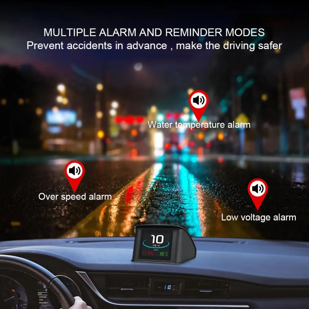 Universal Car HUD Display OBD2+GPS Head Up Display High Definition