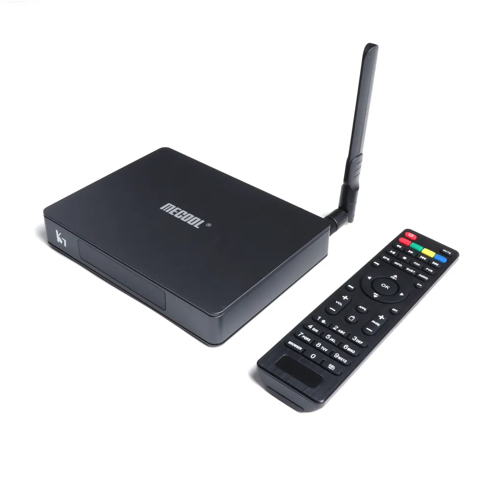 MECOOL K7 приемное устройство спутниковый приемник DVB-T2 DVB-S2 DVB-C 4K ТВ коробка Android 9,0 4 Гб 64 Гб Amlogic S905X2 2,4G/5G двухъядерный процессор Wi-Fi USB3.0