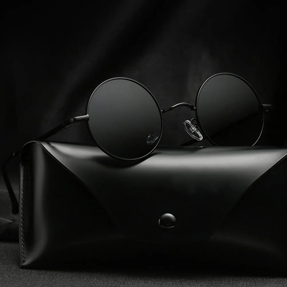 Fashion Women Men Round Frame Sunglasses Cosplay Glasses Eyewear Black Glasses Costume Accessories Anime Props Driving