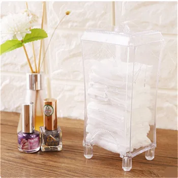 

Fashion Transparent Cosmetic Bag Women Travel Makeup Cases Organizer Storage Box Pouch Toiletry Cotton Pad Holder