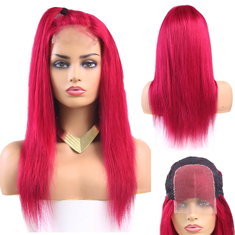 

99J/Burgundy Lace Closure Wig Brazilian Straight Remy Lace Frontal Human Hair Wigs KEMY HAIR Pre Plucked Hair Wig For Women