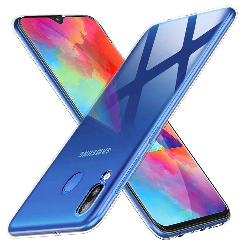 Мягкий чехол из ТПУ для Samsung Galaxy M20 ультратонкий прозрачный силиконовый защитный