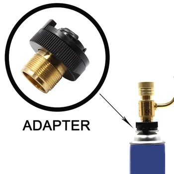 

Conversion Canister Shifter Copper Outdoor Gas Refill Adapter Tank Practical Stove Hiking Converter Burner Accessories