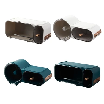 

Bathroom Roll Toilet Paper Holder Tissue Box Dispenser Wall Mounted Storage Case 203F