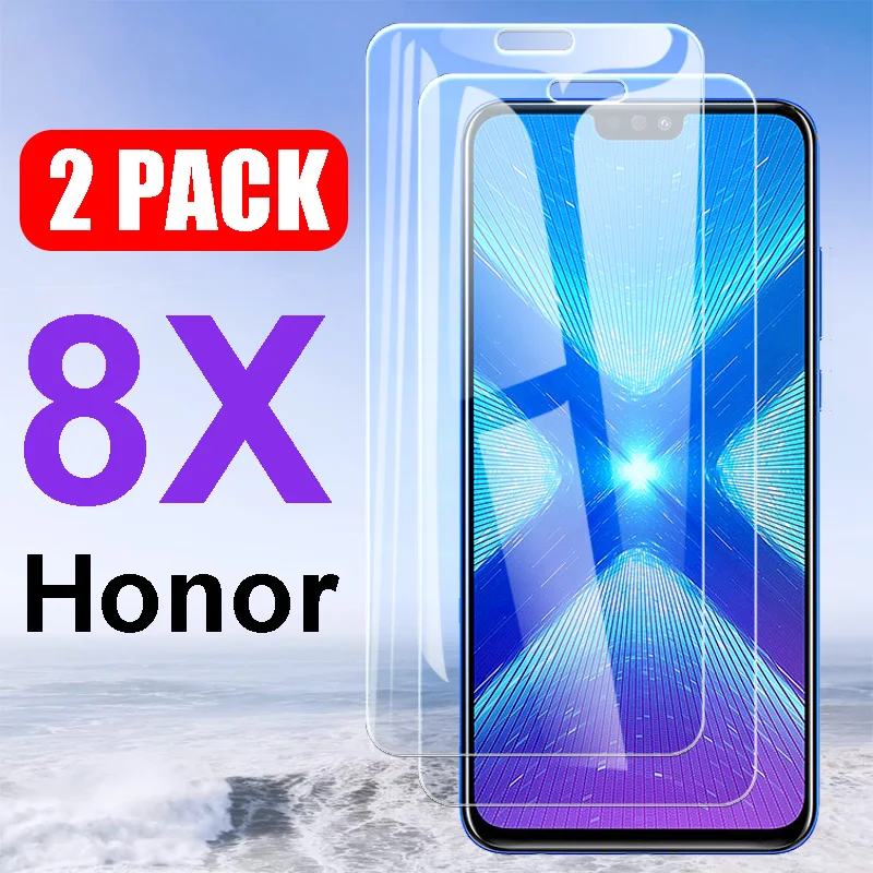 

2 PCS Tempered Glass Honor 8x For Huawei 8 X Protective Screen Protector On Honer X8 Honor8x Armored Film Hauwei xoner Glas Film