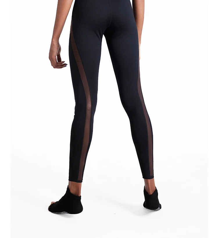 Women Fitness Leggings mesh patchwork Sweatproof Sport Athletic Tights Yoga Pant Activewear Gym workout pants clothing