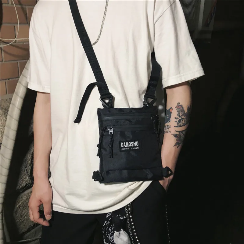 

Unisex Harajuku Vintage Shoulder Bag Retro Style Cool Street Bags Men Hip Hop Messenger Bag Casual Small Chest Bag For Women