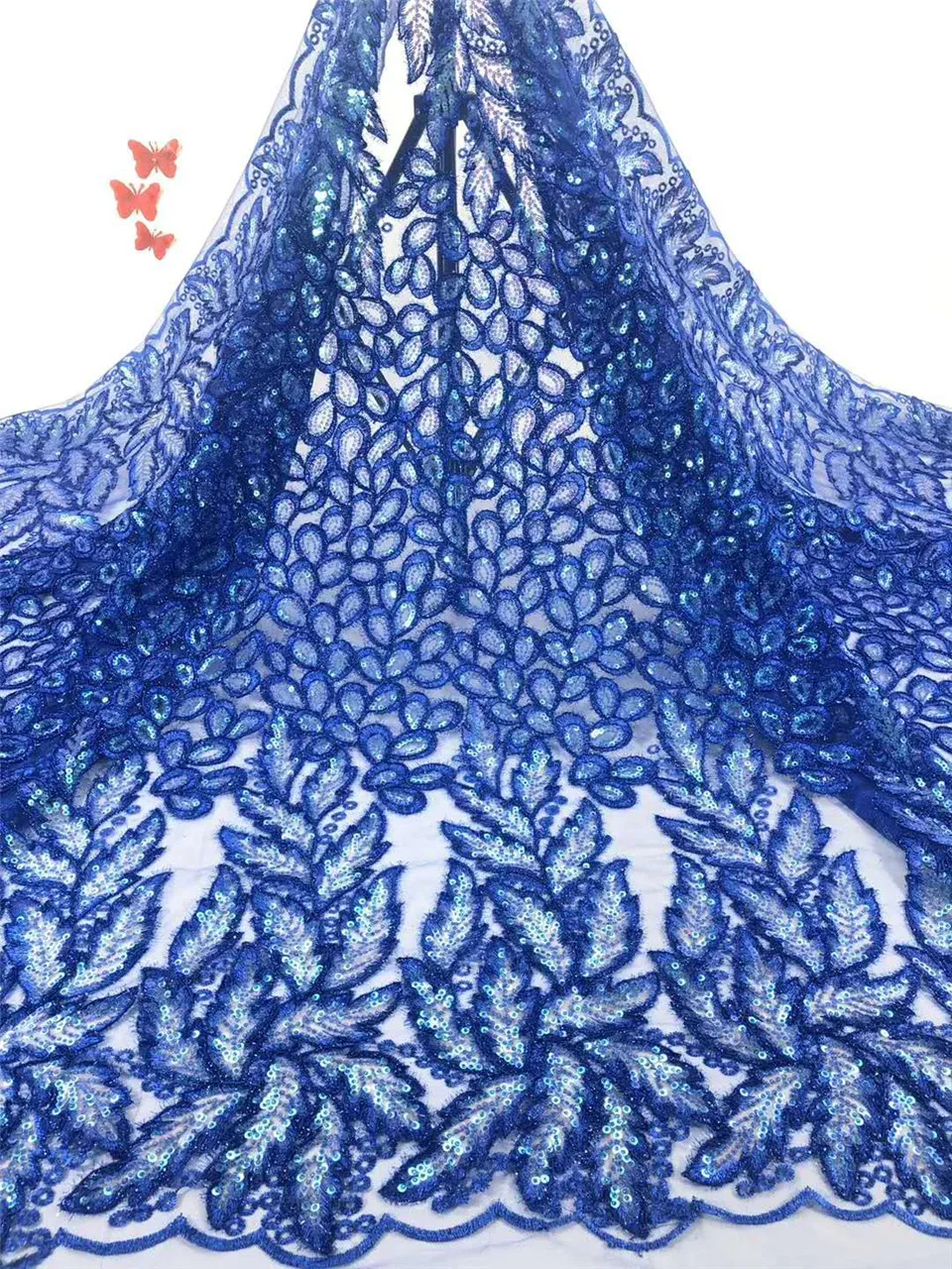

African lace fabric 2021 high quality lace bride French sequin Ghana lace fabric, Nigeria party dress FJ36981