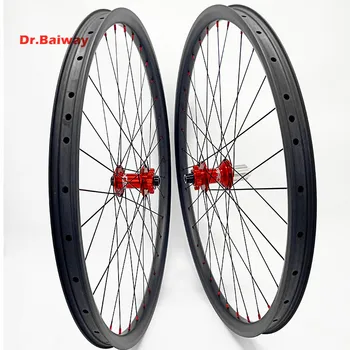

29er carbon mtb rims disc brake mtb wheelset 32mm wide tubeless 28mm deep bike wheels boost Hope4 X-TRA 1420 spoke 110x15 148x12