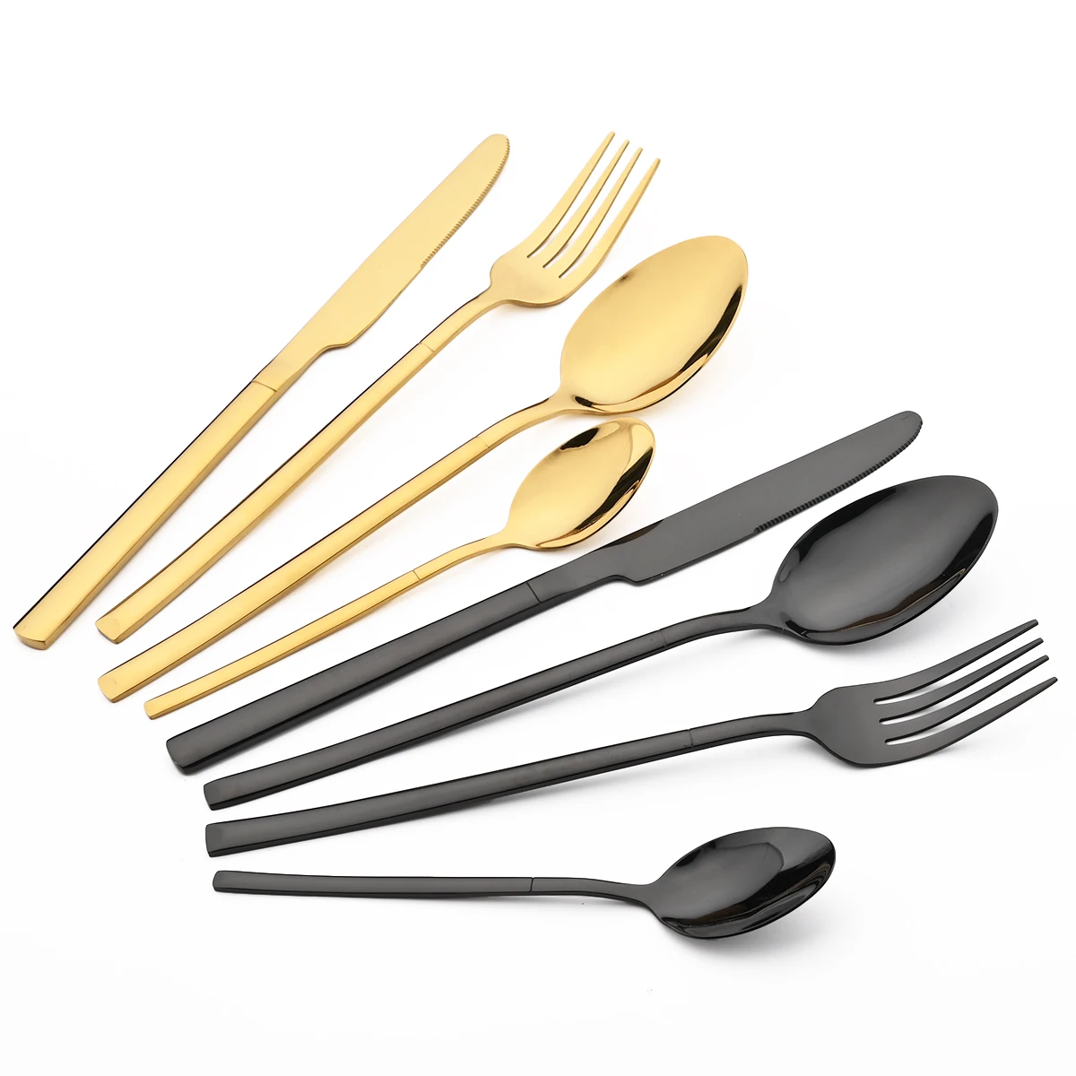 Stainless Steel Cutlery Set Gold Cutlery Set Western Stainless Steel Dinnerware Polish Knife Dessert Fork Spoon