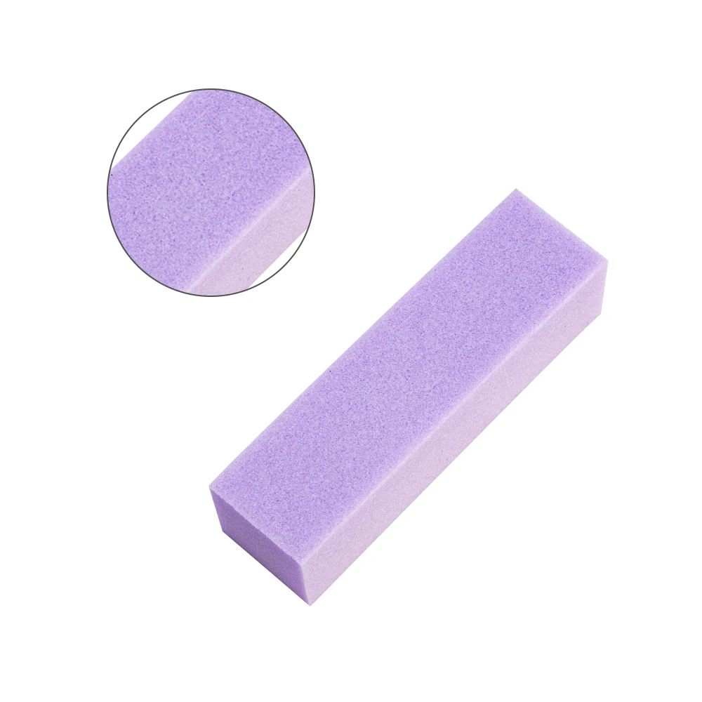 1Pc Purple Пилка для ногтей УФ-гель белый пилочка для ногтей буферный блок лак для маникюра педикюра шлифовальный инструмент для дизайна ногтей - Цвет: 1Pc Purple